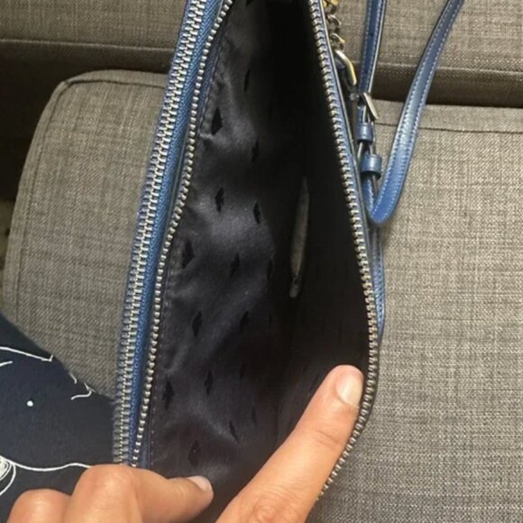 Kate Spade Bon Voyage Off the Grid Postcard Double Zip Crossbody bag purse nwot - Picture 6 of 8